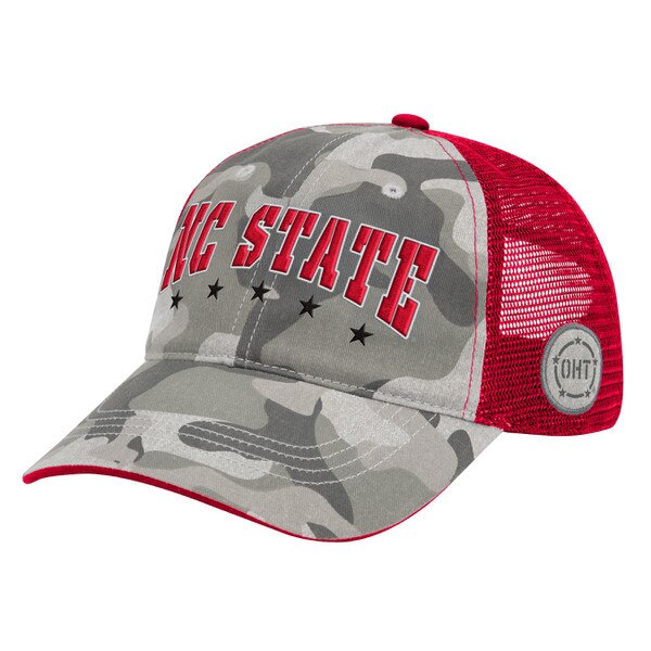 Camo/Red Adjustable Snapback Hat -